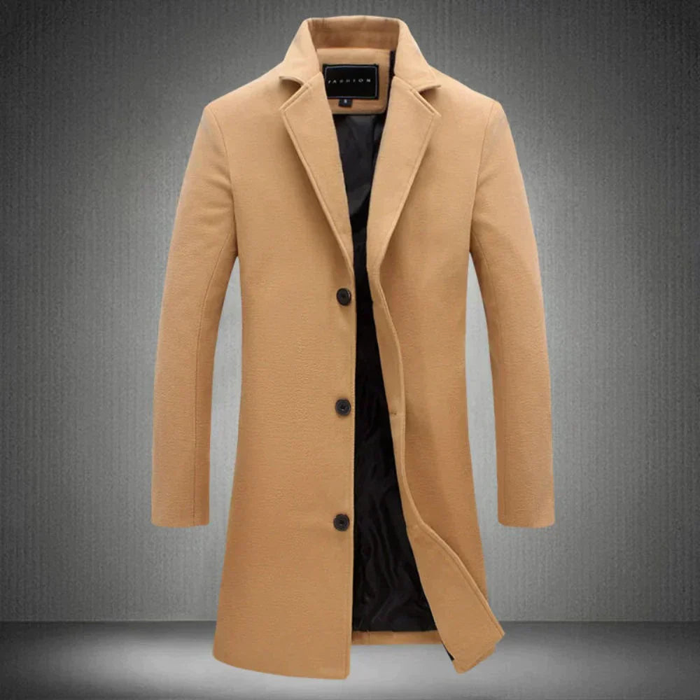 Chic Men's Wool Overcoat - Jackson