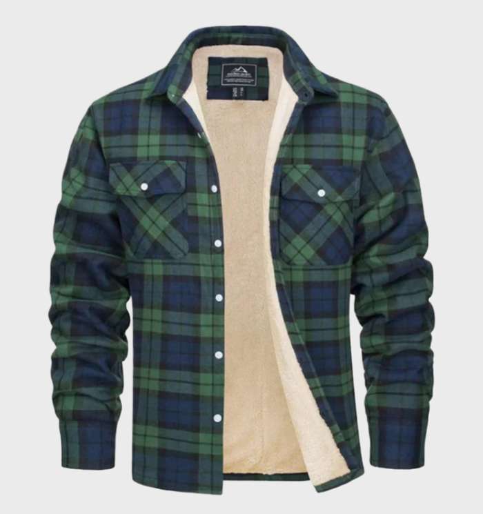 Classic Retro Plaid Jacket for Men - Ethan