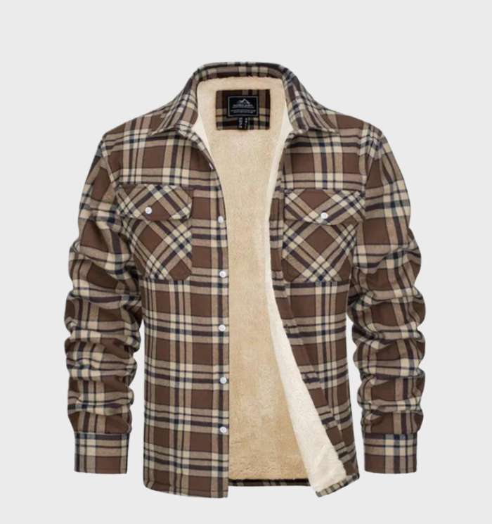 Classic Retro Plaid Jacket for Men - Ethan