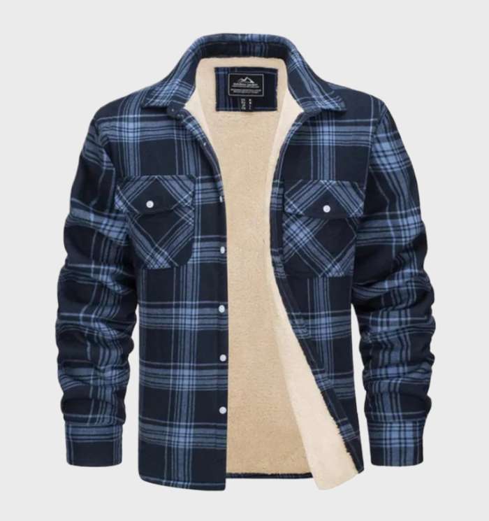 Classic Retro Plaid Jacket for Men - Ethan