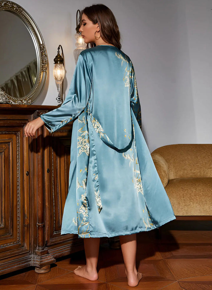 Satin Kimono and Dress Ensemble for Women - Brielle
