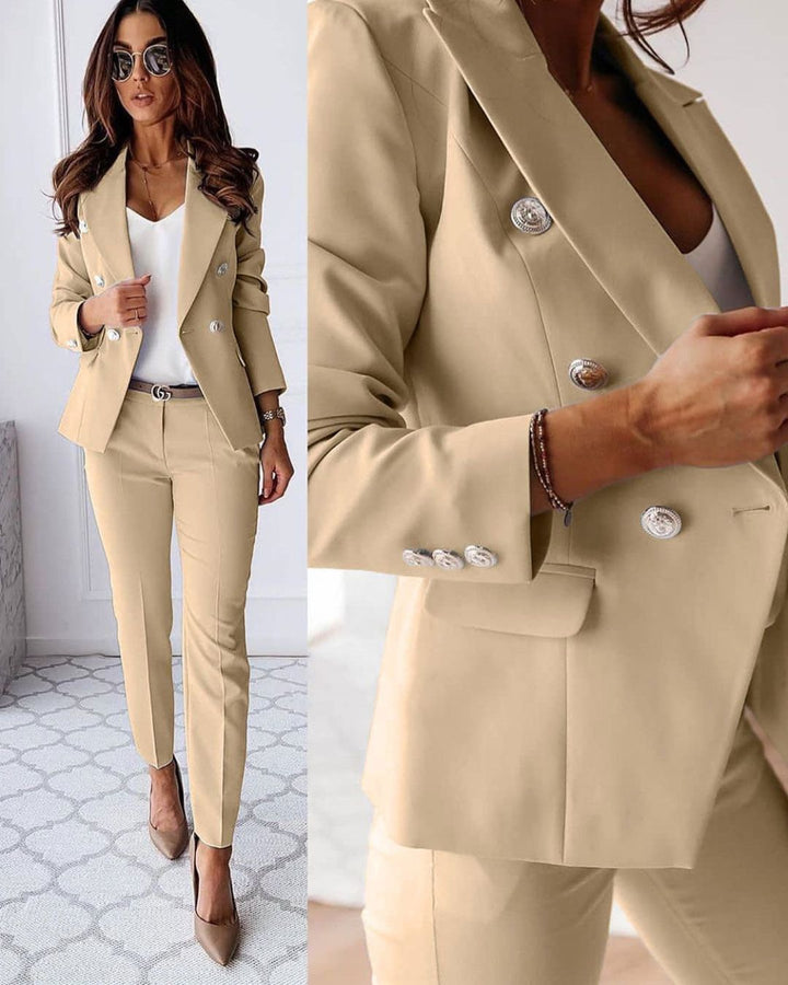 Chic Slim-Fit Two-Piece Ensemble for Contemporary Professional Attire – Sophia