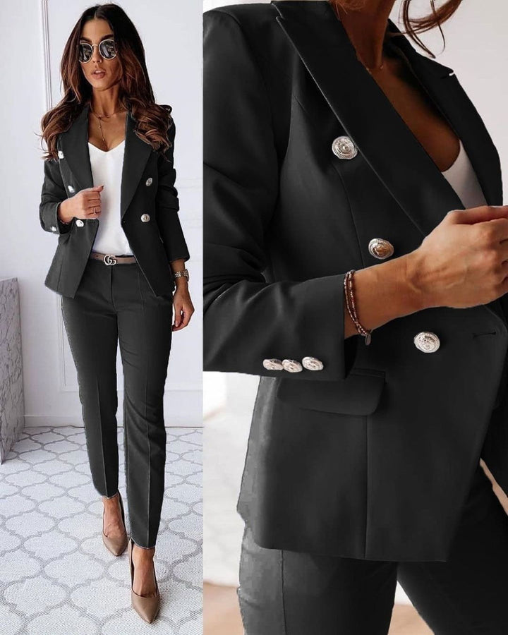 Chic Slim-Fit Two-Piece Ensemble for Contemporary Professional Attire – Sophia