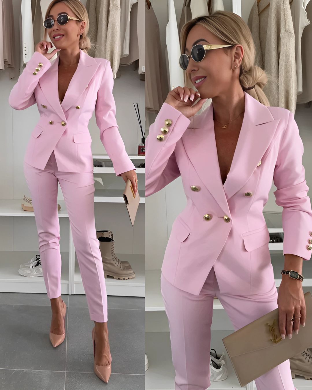 Chic Slim-Fit Two-Piece Ensemble for Contemporary Professional Attire – Sophia
