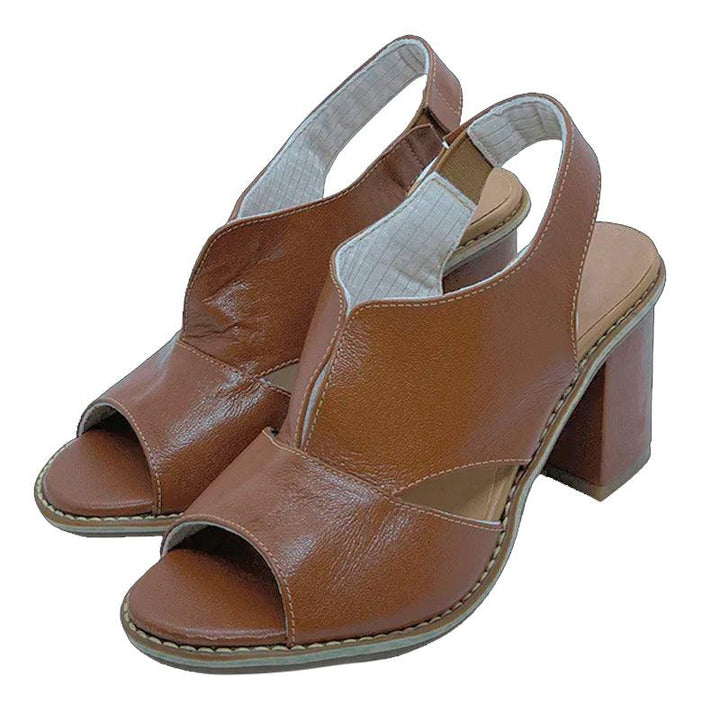 Selina Comfort Heeled Leather Sandals for Women