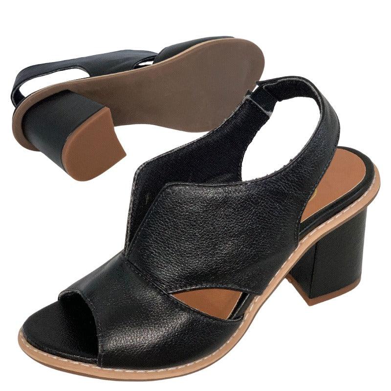 Selina Comfort Heeled Leather Sandals for Women