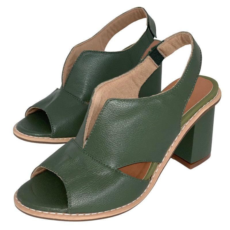 Selina Comfort Heeled Leather Sandals for Women