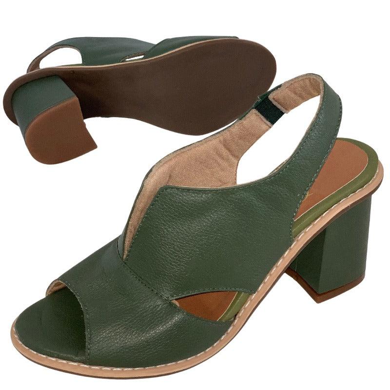 Selina Comfort Heeled Leather Sandals for Women