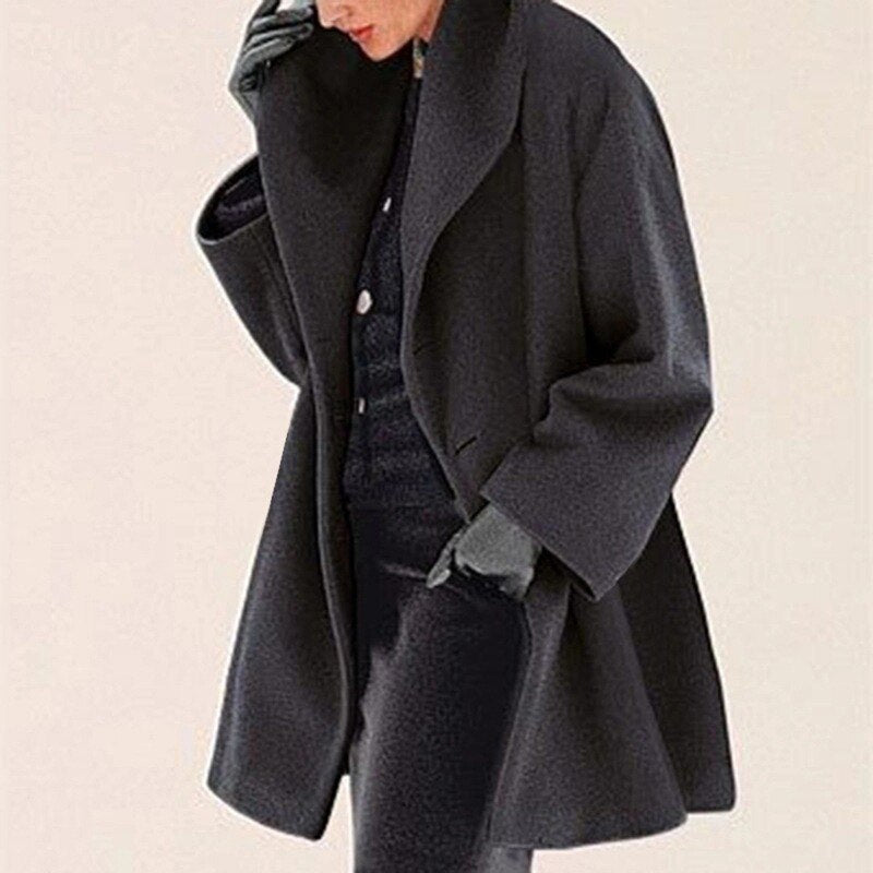 Chic Wool Overcoat for Women - Isabella